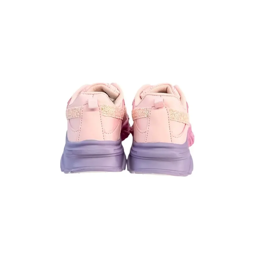FabKids Pink Ombre Glitter Sneakers Size 10